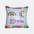 Personalized Unicorns and Rainbows Sequined Pillow, Cute Knitting Gift for Friend, Gift for Little Girl, Daughter Gift, Knitter Gift